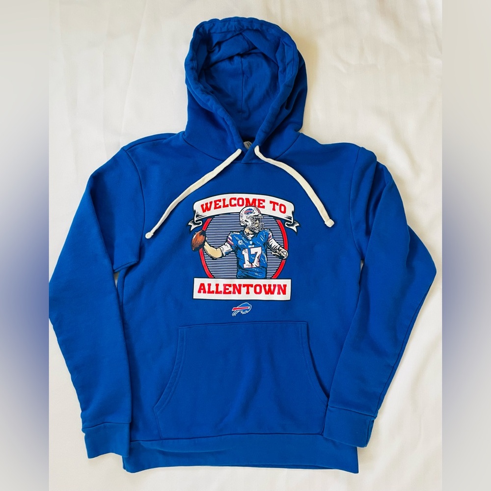 Josh Allen "Allentown" Buffalo Bills Hooded Sweatshirt Blue Adult Small